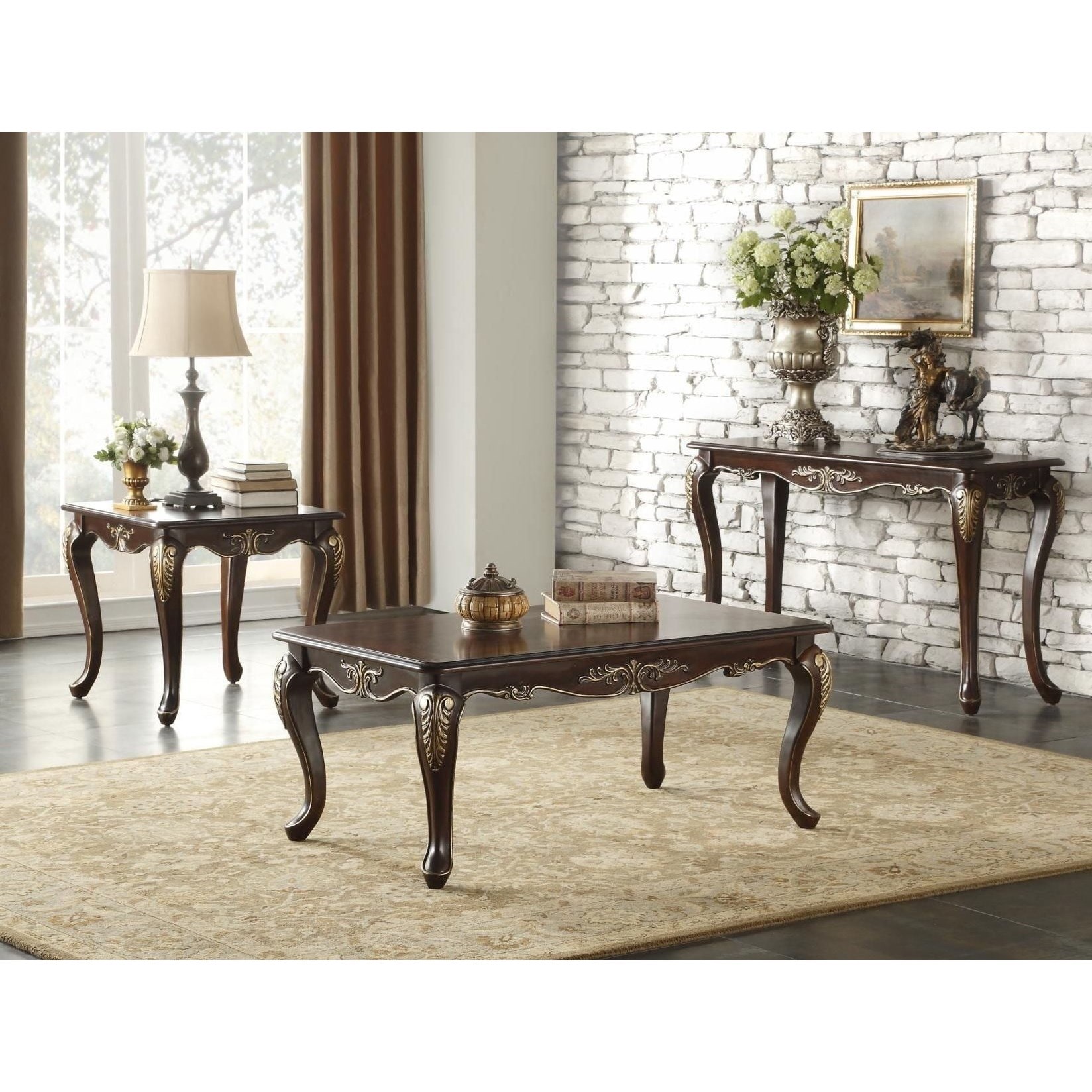 Homelegance Croydon 9815 30 Traditional Rectangular Cocktail Table